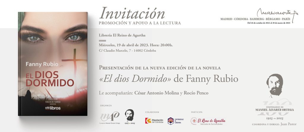 Presentación de la nueva edición de la novela “El dios Dormido” de Fanny Rubio. 